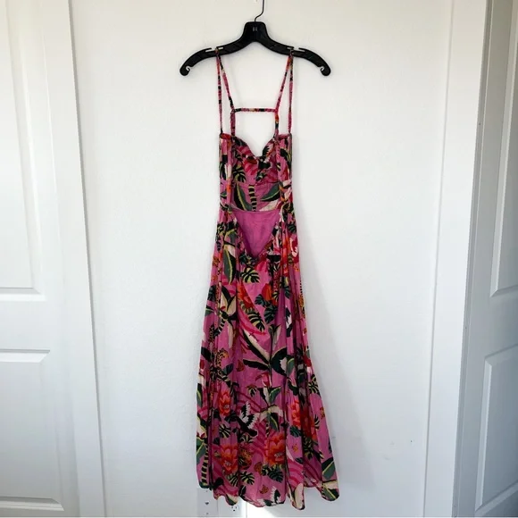FARM Rio Pink Floral Midi Dress - Picture 7 of 10